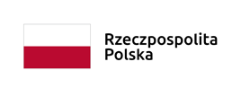 Flaga i napis Rzeczpospolita Polska