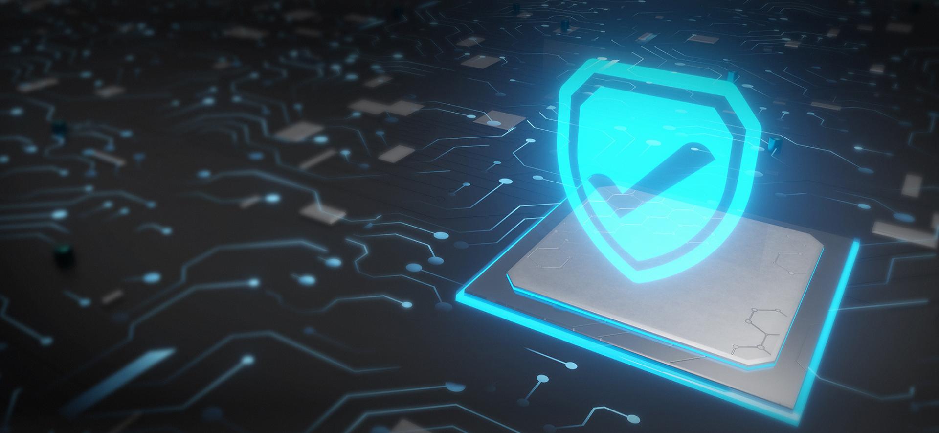 grafika wektorowa obrazująca ideę cyberbezpieczeństwa