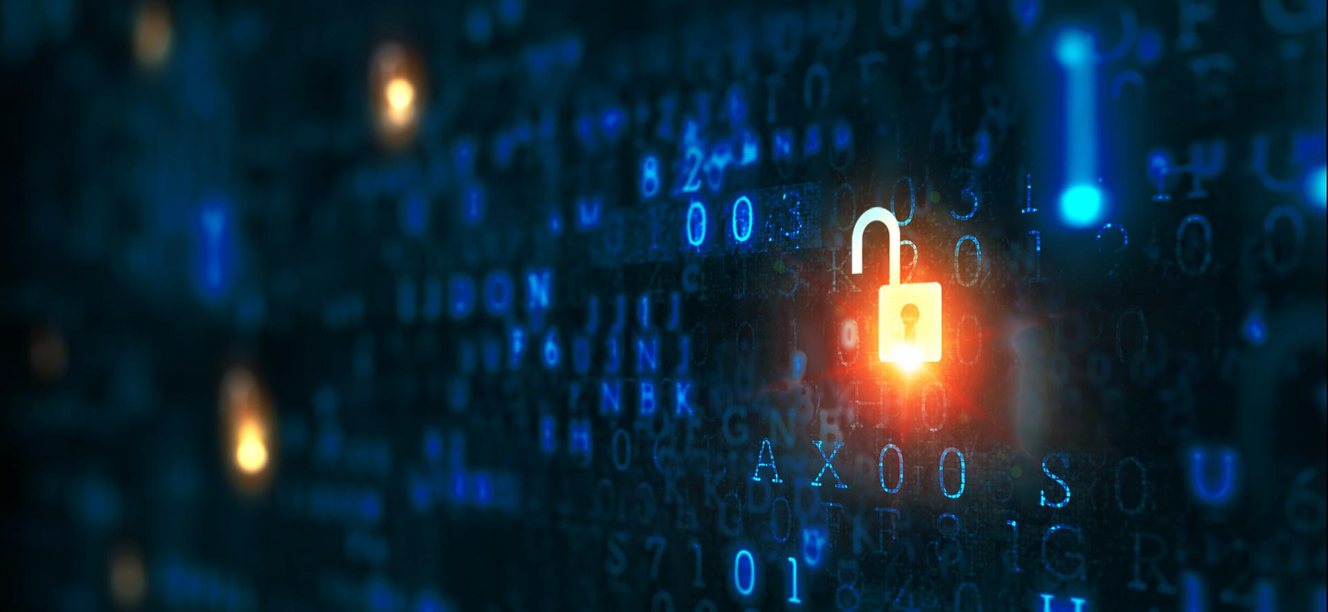 świecąca otwarta kłódka