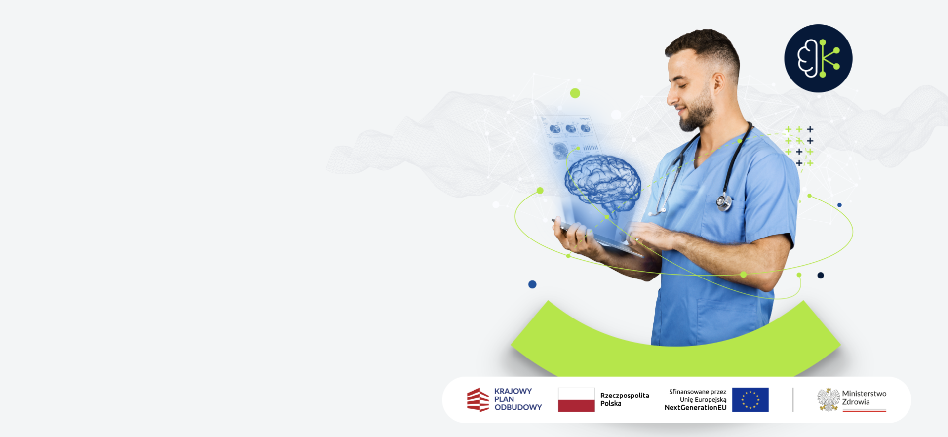 Mężczyzna korzystający z systemów e-zdrowia