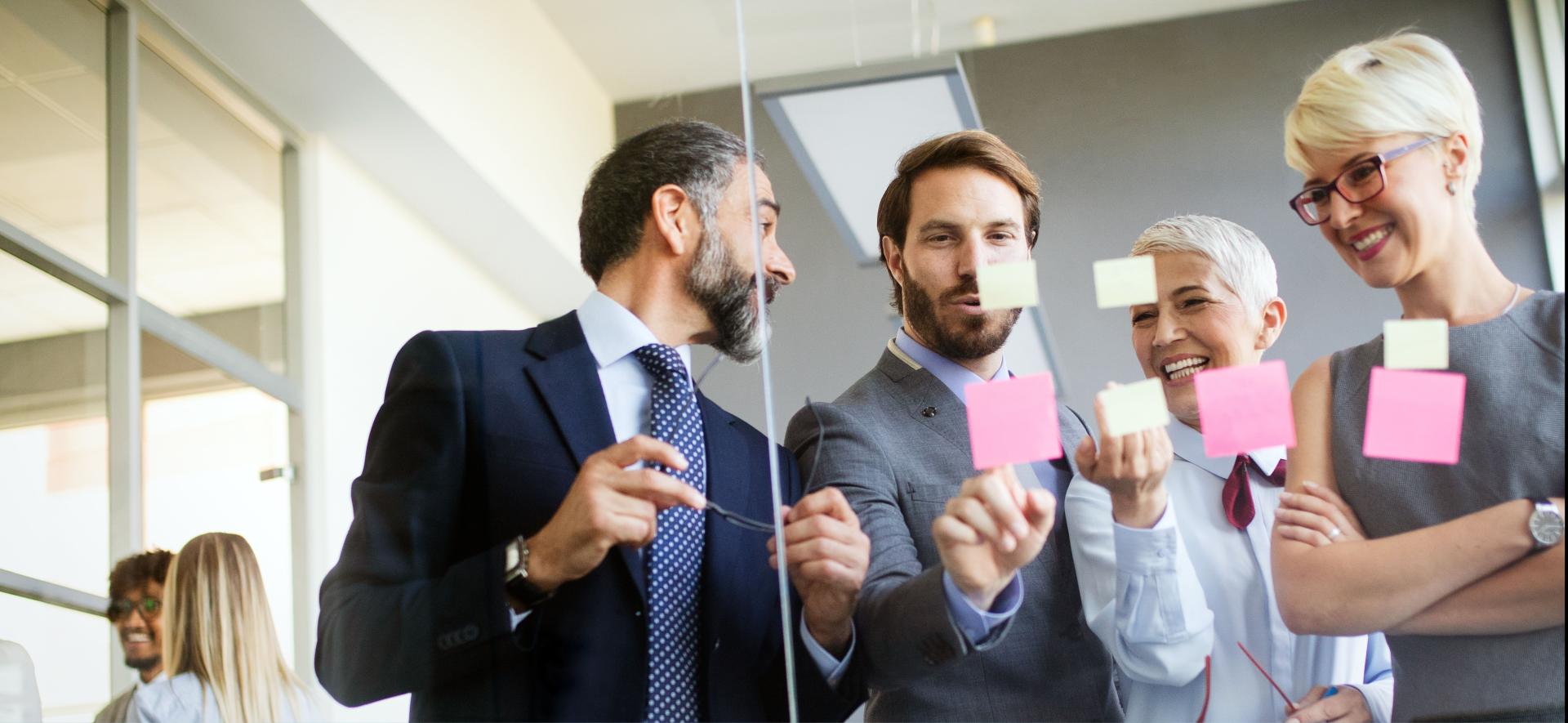 Grupa współpracujących ludzi.