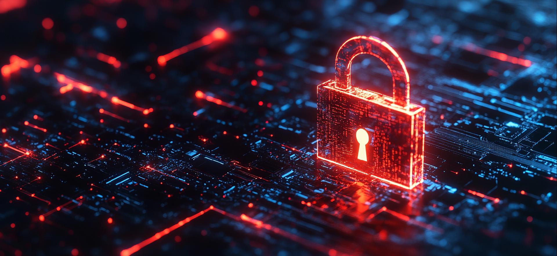 czerwono-pomarańczowa kłódka unosząca się nad 