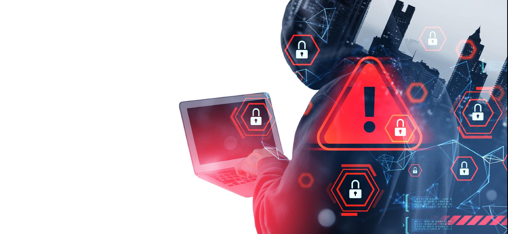 grafika wektorowa obrazująca ideę cyberbezpieczeństwa