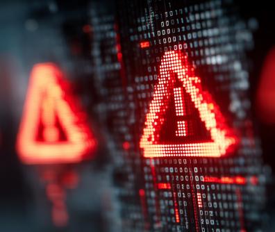 czerwona ikona trójkąta z wykrzyknikiem 