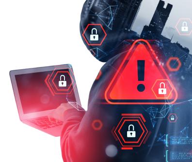 grafika wektorowa obrazująca ideę cyberbezpieczeństwa