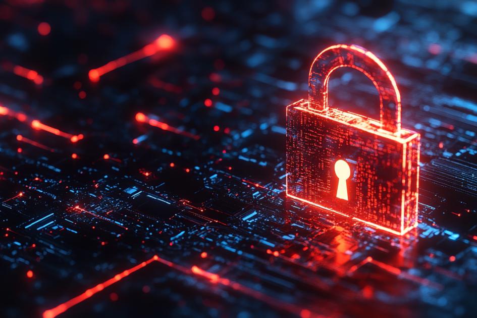 czerwono-pomarańczowa kłódka unosząca się nad 