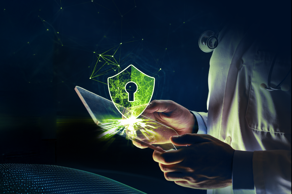 postać trzymająca tablet